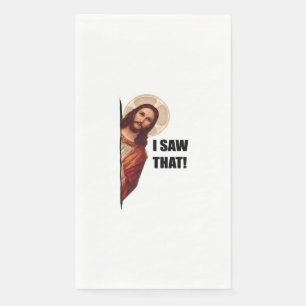 Christlicher Jesus beobachtet dich, Jesus ich habe Serviette