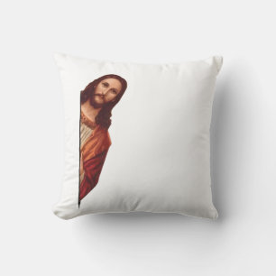 Christlicher Jesus beobachtet dich, Jesus ich sah Kissen