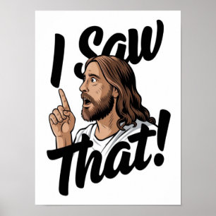 Christlicher Jesus beobachtet dich, Jesus ich sah Poster