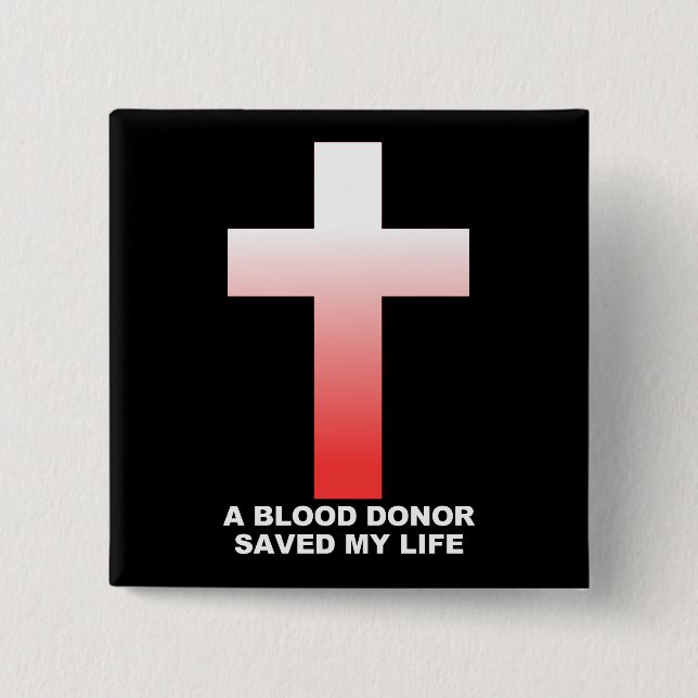 Christlicher Jesus Blutspender Rettete mein Leben Button (Vorderseite)