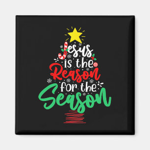 Christlicher Jesus ist der Grund Weihnachten Xmas  Magnet