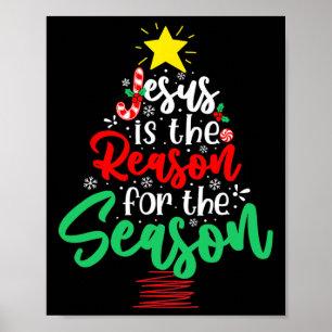 Christlicher Jesus ist der Grund Weihnachten Xmas Poster