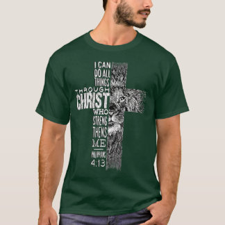 Christlicher Jesus Löwe des Stammes Judah Cross Li T-Shirt