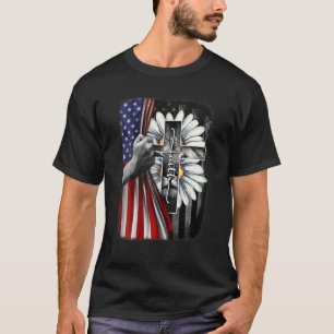 Christlicher Jesus Löwe Juda Faith Cross Blume U T-Shirt