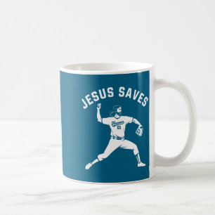 Christlicher Jesus rettet Baseball-Lehrer - Himmel Kaffeetasse