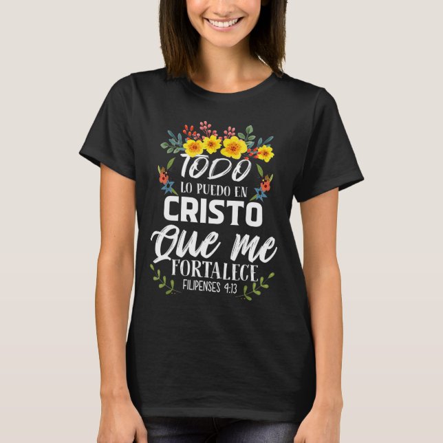Christlicher Jesus Spanisch gibt Frauen religiöse  T-Shirt (Vorderseite)