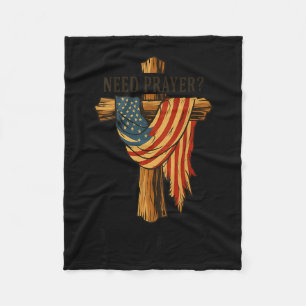 Christlicher Jesus-Tipp-Mich-Auf-Die-Schulter-Kreu Fleecedecke