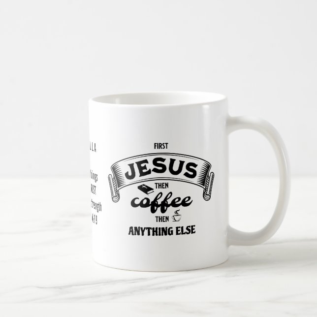 Christlicher JESUS UND KAFFEE Kaffeetasse (Rechts)