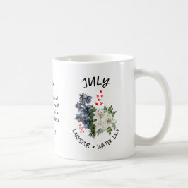 Christlicher JULI Geburtstag Monat Blume Individue Kaffeetasse