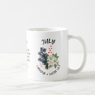 Christlicher JULI Geburtstag Monat Blume Individue Kaffeetasse