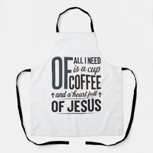 Christlicher Kaffee Jesus Zitat Vintage-Shirt-Desi Schürze