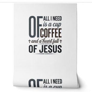 Christlicher Kaffee Jesus Zitat Vintage-Shirt-Desi Tapete