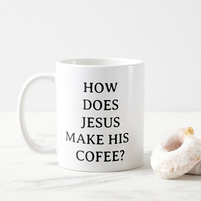 Christlicher Kaffeebecher – Hebräer Witze Kaffeetasse (Mit Donut)