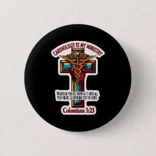 Christlicher Kardiologe Arzt Kardiologie Ist Mein  Button