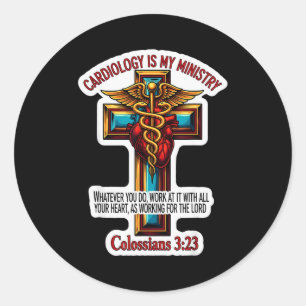 Christlicher Kardiologe Arzt Kardiologie Ist Mein Runder Aufkleber