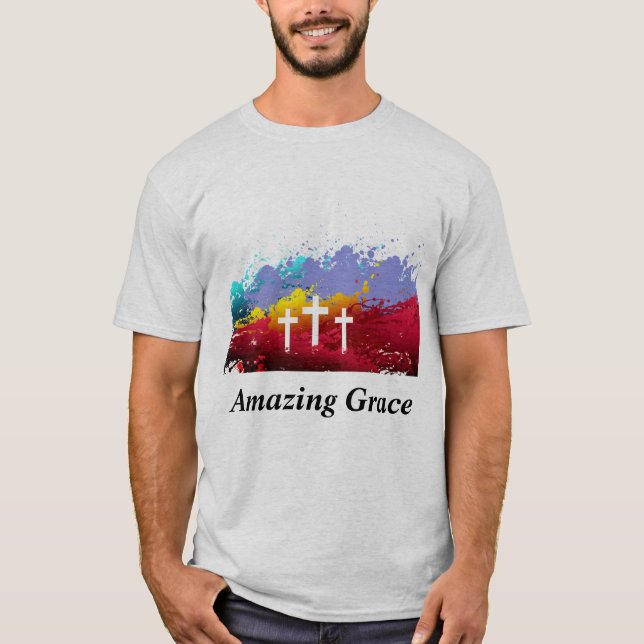 Christlicher Karfreitag Kreuze Phantastische Grace T-Shirt (Vorderseite)