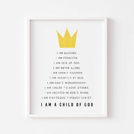 Christlicher Kinderbestätigungsdruck Poster