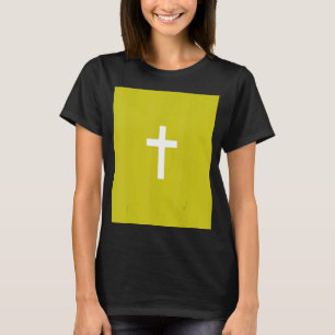 Christlicher Kreuzungspunkt Grüner Hintergrund Jes T-Shirt