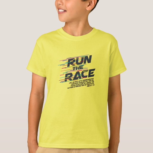 Christlicher Lauf das Rennen-Shirt für Kinder T-Shirt (Vorderseite)