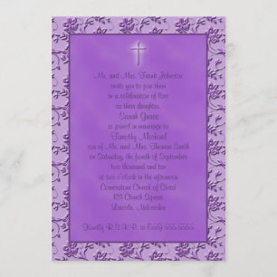 Christlicher Lila Power Hochzeitseinladung Einladung