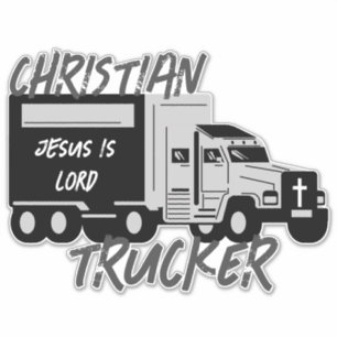 Christlicher LKW Jesus ist Lord Grunge Cross Decal Aufkleber