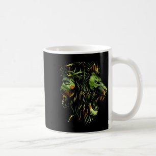 Christlicher Löwe Jesus Krone Camo Glauben Design Kaffeetasse