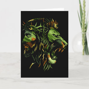 Christlicher Löwe Jesus Krone Camo Glauben Design Karte