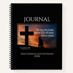 Christlicher MANN, DER VOR GOTTES Gebet-Journal KN Notizbuch