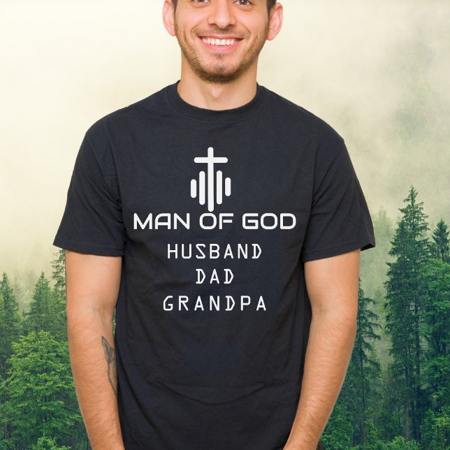 Christlicher Mann Gottes Ehemann Vater Opa Custom T-Shirt (Von Creator hochgeladen)