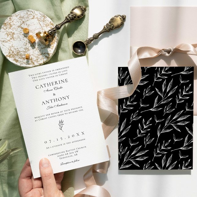 Christlicher Minimalistischer Eleganter klassische Einladung (Von Creator hochgeladen)