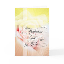 Christlicher Muttertag Rosa Rose und Kreuz