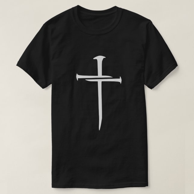 Christlicher Nagelkreuz-Glaube erschütterte Religi T-Shirt (Design vorne)
