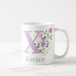 Christlicher Name und erstes Blumendesign Kaffeetasse