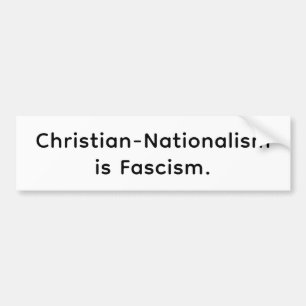 Christlicher-Nationalismus Faschismus Hankamer Art Autoaufkleber