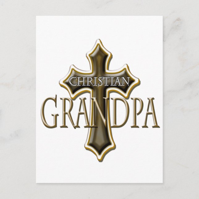 Christlicher Opa Postkarte (Vorderseite)