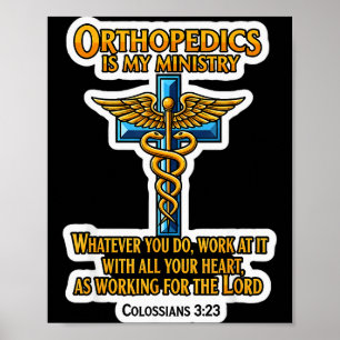 Christlicher Orthopäde Arzt Orthopädie ist mein Mi Poster