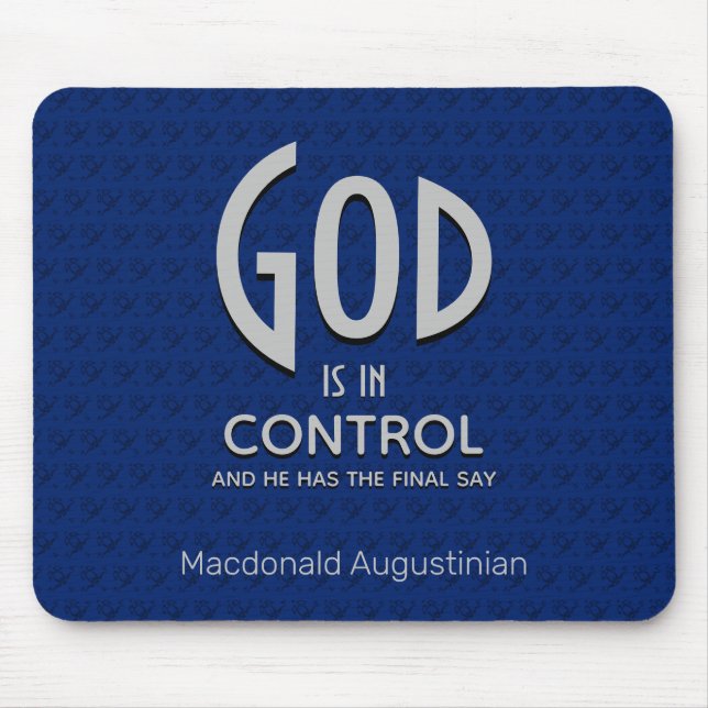 Christlicher Personalisierter GOTT IST IN KONTROLL Mousepad (Vorne)