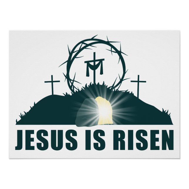 Christlicher Pessach Ostern Jesus ist verschwiegen Poster (Vorderseite)