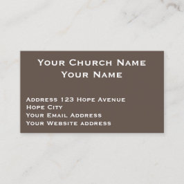 Christlicher Pfarrer Braun Visitenkarte