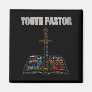 Christlicher Pfarrer Wortwolke Jugendpastor Schätz Magnet