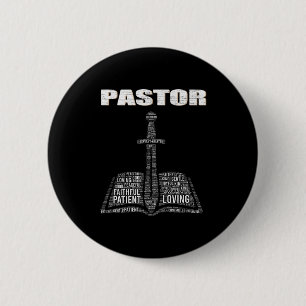 Christlicher Pfarrer Wortwolke Kirche Pastor Schät Button