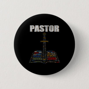 Christlicher Pfarrer Wortwolke Kirche Pastor Schät Button