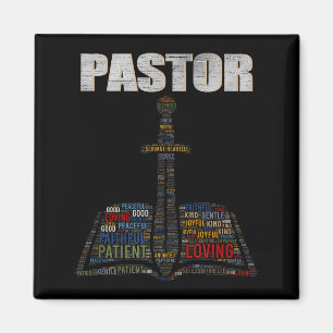 Christlicher Pfarrer Wortwolke Kirche Pastor Schät Magnet