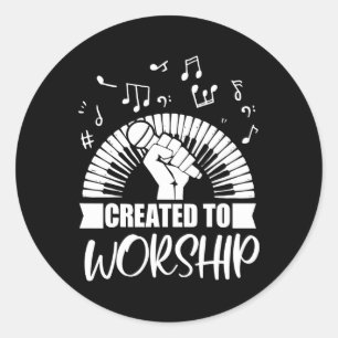 Christlicher Pianist, der Geschenke für Runder Aufkleber