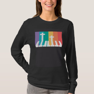 Christlicher Pianist Klavierspieler religiöser Mus T-Shirt