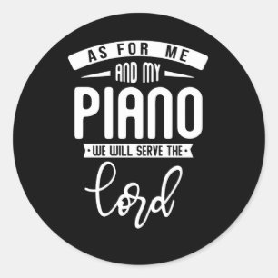 Christlicher Pianist Religiöse Musik Lord Piano Pl Runder Aufkleber