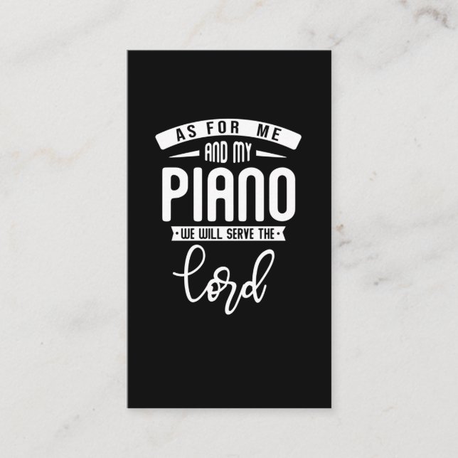 Christlicher Pianist Religiöse Musik Lord Piano Pl Visitenkarte (Vorderseite)