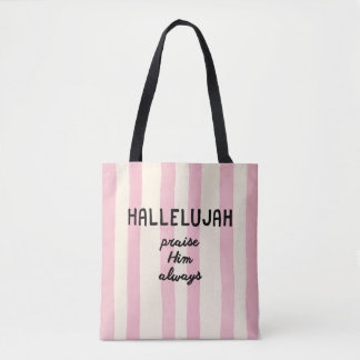 Christlicher Pink Stripe Hallelujah Handlettering