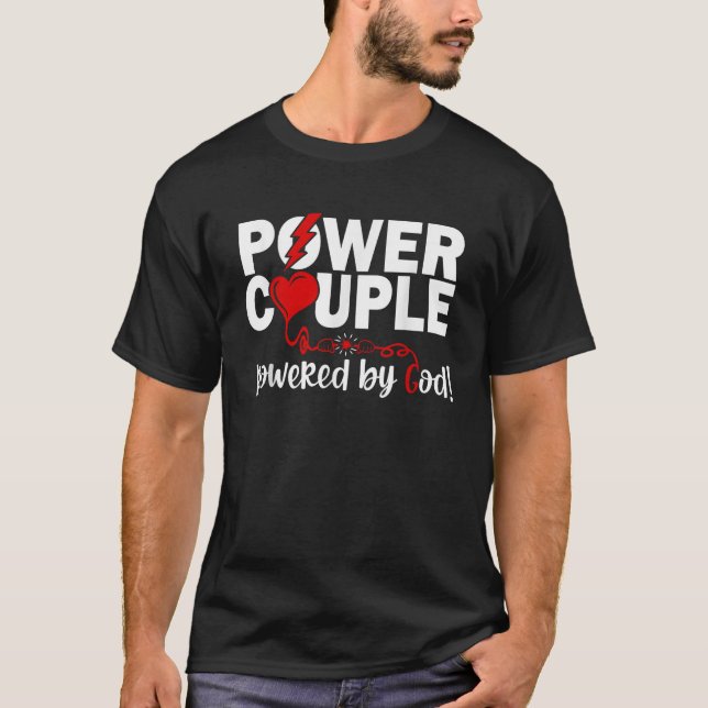 Christlicher Power Paar Christlicher Glaube T-Shirt (Vorderseite)