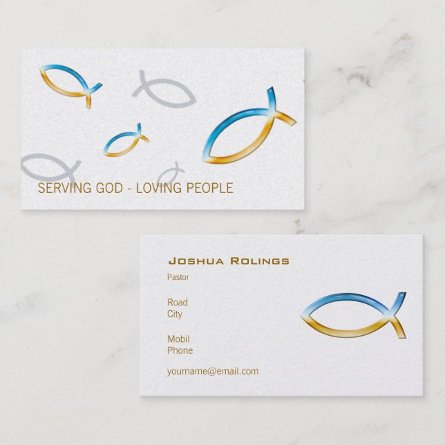 Christlicher Priester | Pastor-| Visitenkarte (Vorne/Hinten)